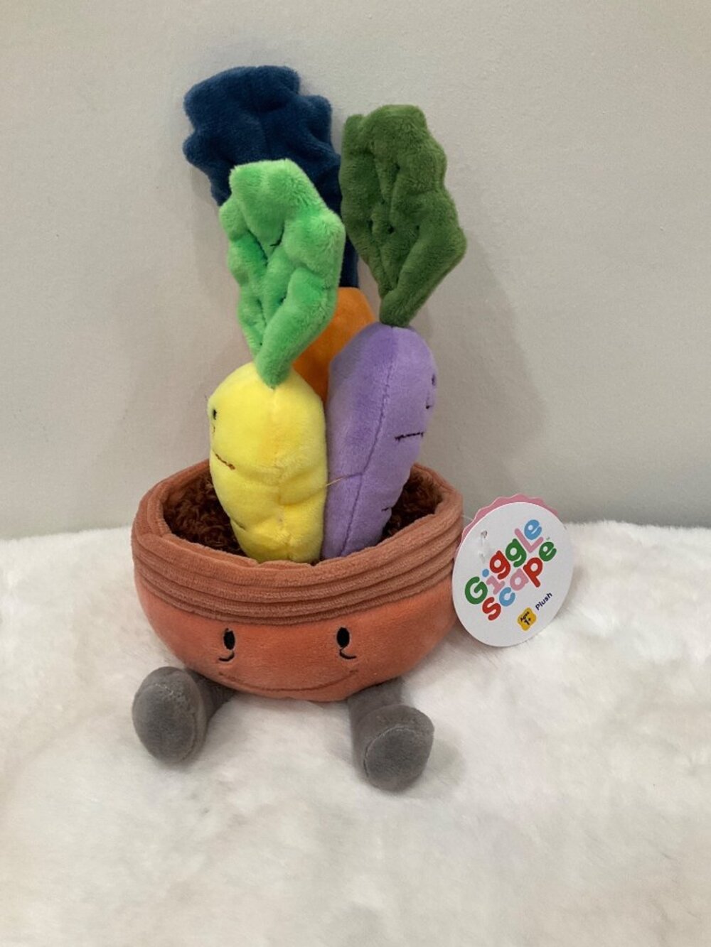Gigglescape Carrots in a Pot Plant  Plush Toy NEW with tags - Picture 2 of 6